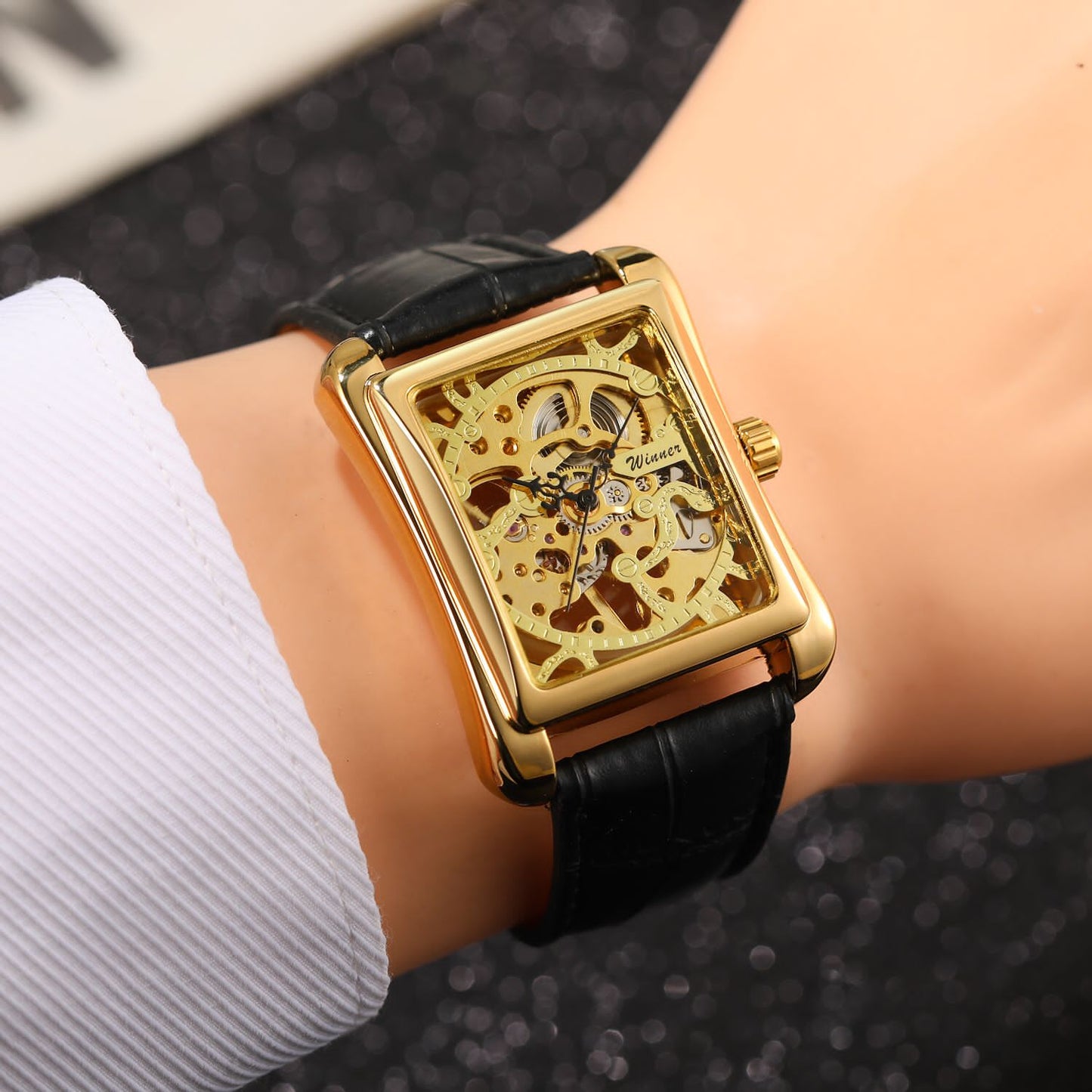 FORSINING Original Watch (Men's Collection) – New Square Model | Skeleton Dial | Automatic