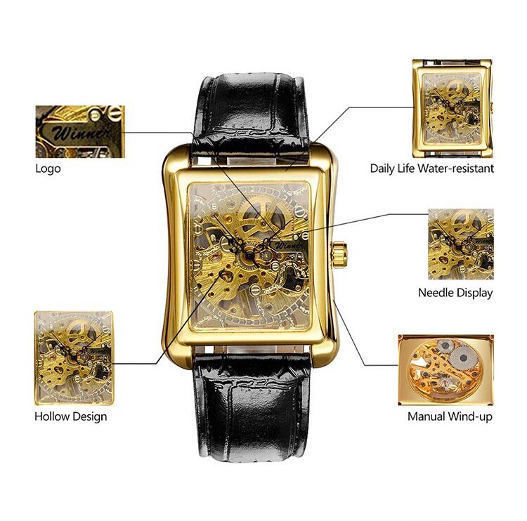 FORSINING Original Watch (Men's Collection) – New Square Model | Skeleton Dial | Automatic