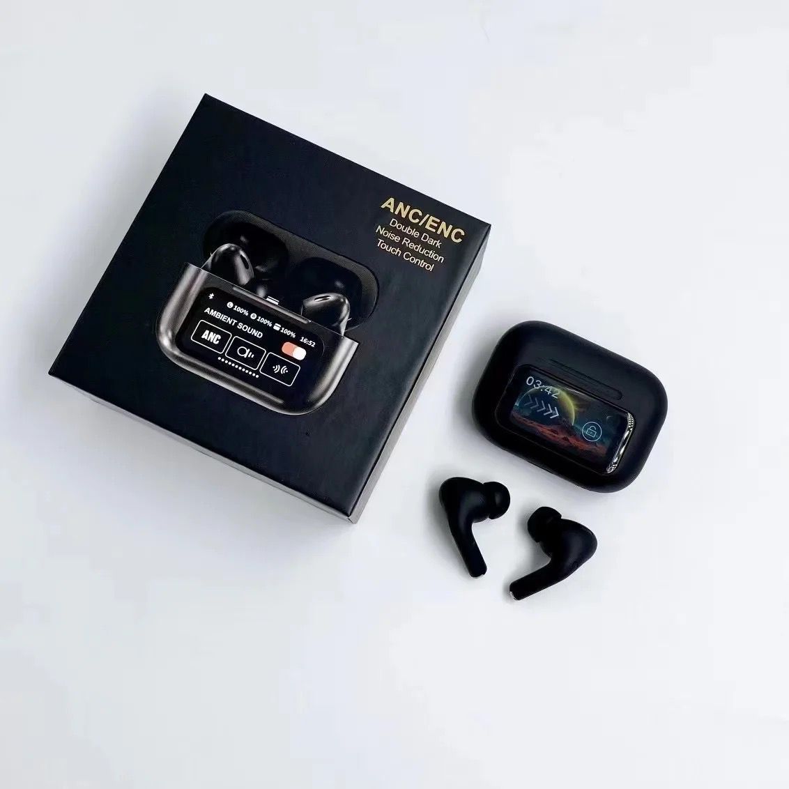 A9 Pro LED Screen AirPods - BLACK EDITION!