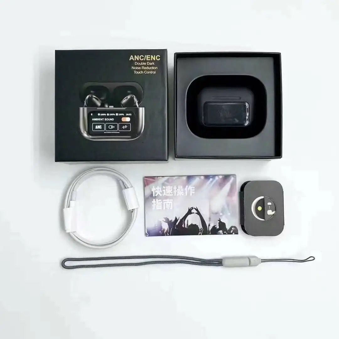 A9 Pro LED Screen AirPods - BLACK EDITION!