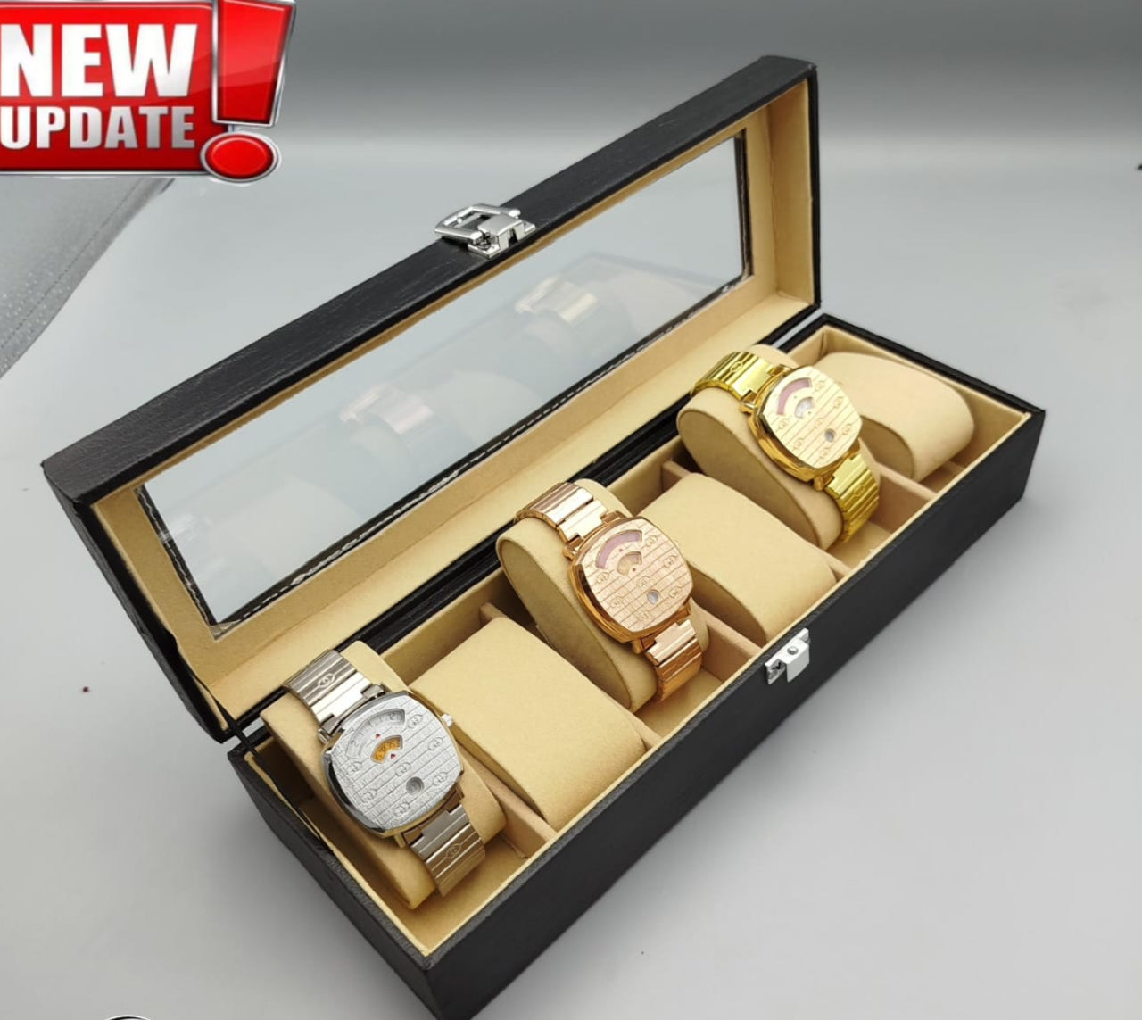 Watch Organizer Box – 6 Slot Premium Display