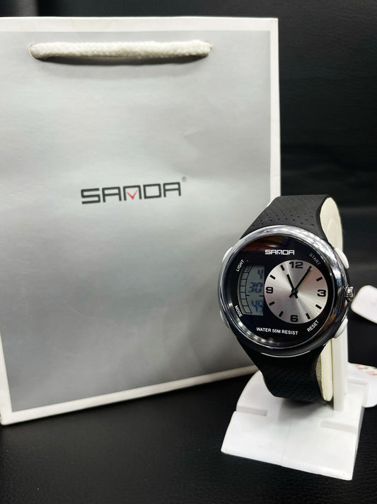 The Original SANDA 763 – Dual Display Sports Watch for Men