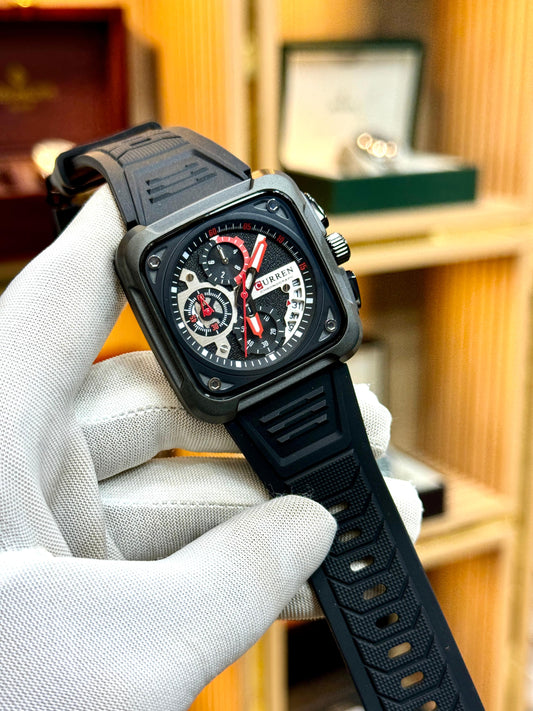 CURREN (Original) – New Model Chronograph Watch with Rubber Strap