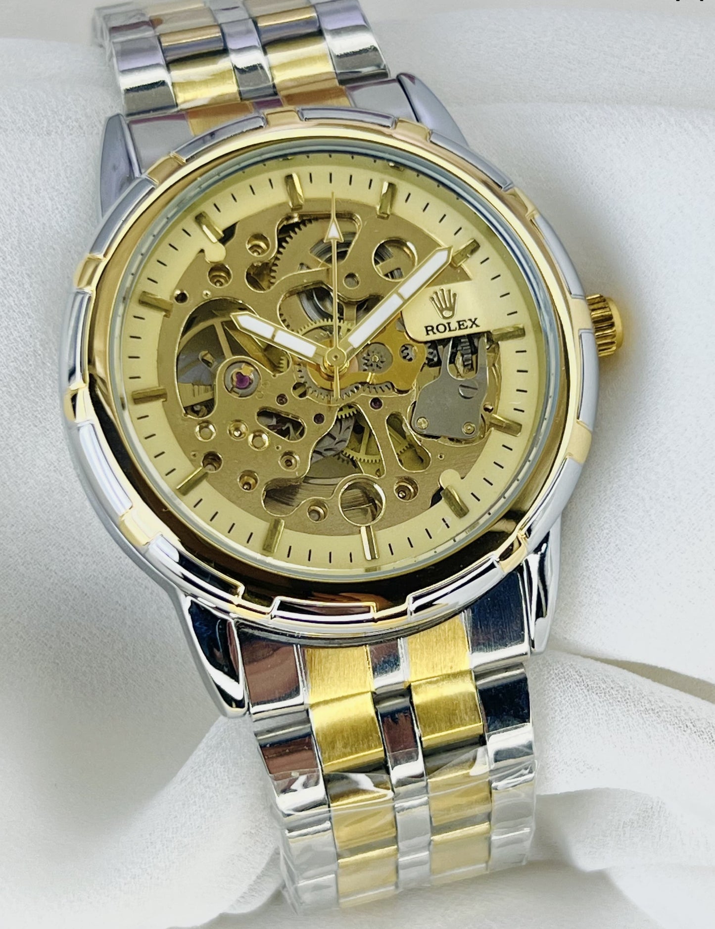 Rolex Automatic (Skeleton) – Premium Design | Push Lock | New Colors