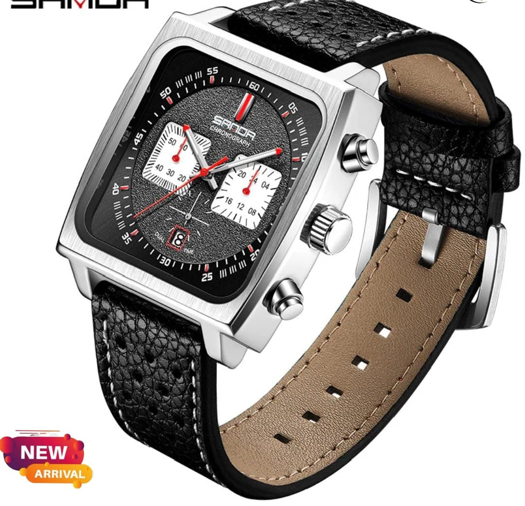 SANDA (Original) Men’s Watch – Full Working Dials with Leather Strap