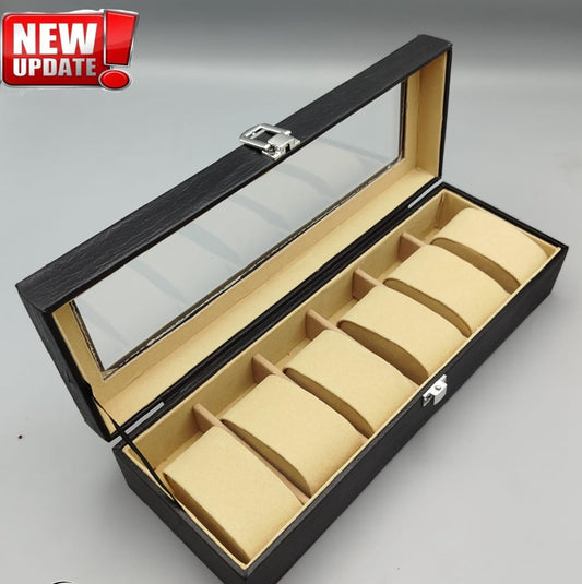 Watch Organizer Box – 6 Slot Premium Display