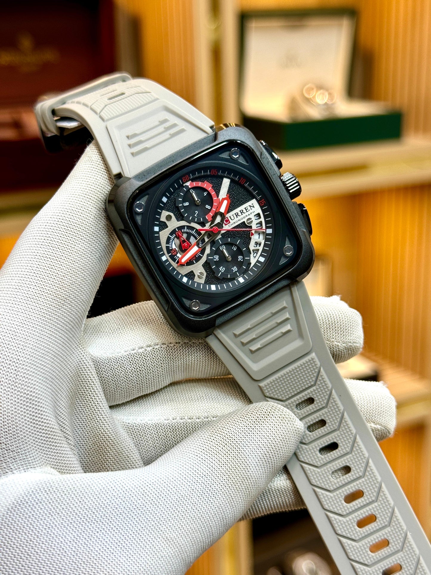 CURREN (Original) – New Model Chronograph Watch with Rubber Strap